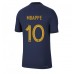 Frankrijk Kylian Mbappe #10 Voetbalkleding Thuisshirt WK 2022 Korte Mouwen